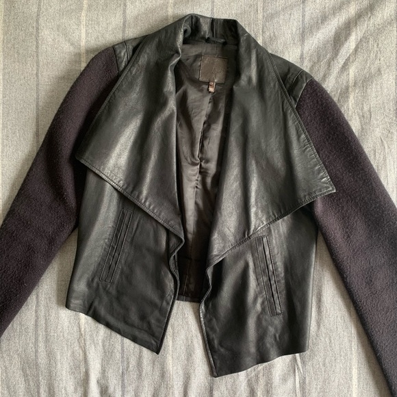 Joie Jevon Feather Leather Jacket - Picture 3 of 9